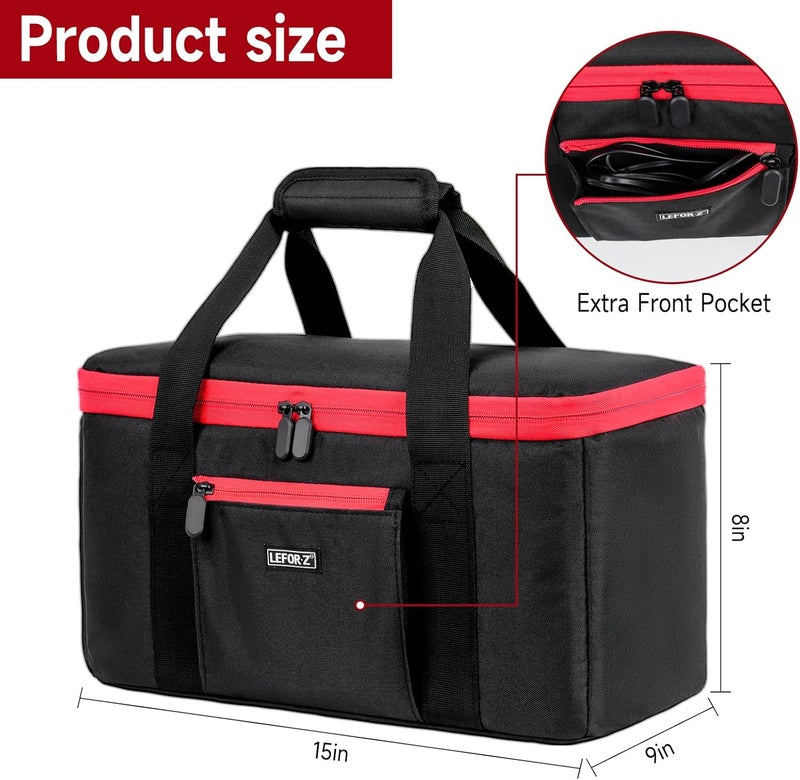 LEFORZ Air Compressor Bag Compatible with Milwaukee M18 Inflator 2848-20/2771-20, Air Pump Carrying Case Fits for Milwaukee Tools Accessories,Tire Inflator Holder for Battery Pack 18V 3.0-9.0 Ah (Case Only) - Image 4